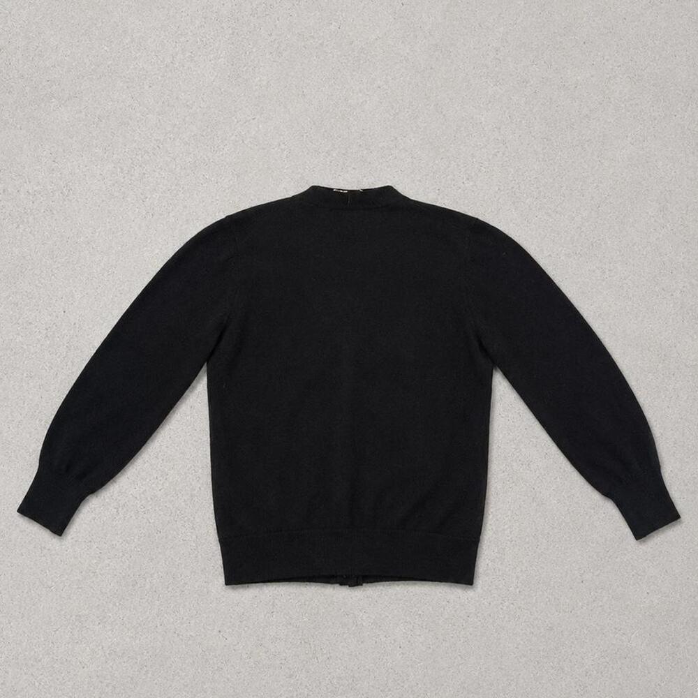 Alexander McQueen 100% Cashmere Cardigan Black Button Trim Italy Sweater Size L - Picture 3 of 6
